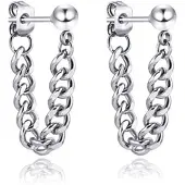 LGT JWLS Zilverkleurige Dames Oorbellen Ketting van Edelstaal