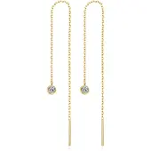 Cilla Jewels Goudkleurige Dames Ketting Oorbellen met Zirkonia