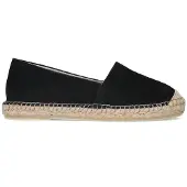 Manfield Zwarte suède espadrilles | Maat 39