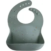 Mushie Siliconen slabbetje Blauwe Confetti