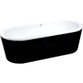 Best design Vrijstaand ligbad black & white 178x80x55 cm