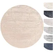 Tesso Living Vloerkleed Romy rond | Tesso Living katoen beige 120x120 cm vloerkleden | NADUVI