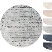 Tesso Living Vloerkleed Romy rond | Tesso Living katoen grijs 195x195 cm vloerkleden | NADUVI