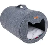 Amiplay Tunnel voor katten QuickPress 2in1 Hygge grijs / 31x46x31cm