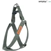 Amiplay Harnas verstelbaar Cotton khaki maat-S / 20-35x1,5cm