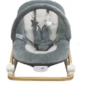 Bo Jungle - Schommelstoel en zitje in 1 - Wipstoel - Bouncer - Baby tot kleuter - Max. 18 kg - Muziek en vibratie functies - Rocker Pure White