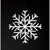 STEELLISH Kerstkaarthouder Sneeuwvlok | staal wit 40x40x0.2 cm kerstdecoratie | NADUVI