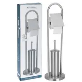 Huismerk Bathroom Solutions Toiletgarnituur Zilverkleurig Mat - 80 x 22 cm