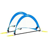 vidaXL 2 st Kindervoetbaldoelen met opbergtas 75,5x46x48 cm