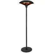 Vonroc – Terrasverwarmer Staand – 2000 W & 360 Graden Straling – Voorzien Van 3 Standen En Kantelbeveiliging – Voor Veranda En Overkapping – Matzwart Metaal