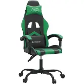 vidaXL Gamestoel kunstleer zwart en groen