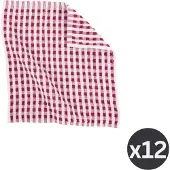 Tiseco Vaatdoek Home Studio Oman Red (Set van 6) - 32 x 35 cm