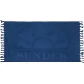 Sundek heren jaquard strandlaken big logo blauw