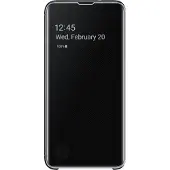 Samsung Galaxy S10e Clear View Cover Book Case Zwart