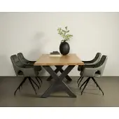 Tower Living Xara Live-edge dining table 160x90 - top 5 (Naturel, 160x90x78cm)