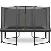 Magic Circle Pro Grey Rechthoekige Trampoline 244 x 366 cm met veiligheidsnet
