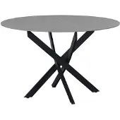 Dimehouse Ronde eettafel Vivian Ø120 cm marmerlook grijs spinpoot