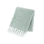 Tiseco Home Studio - Plaid FLOCK - polyester - met franjes - super zacht - 130x170 cm - greensage