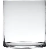 Hakbijl Glass Bloemenvaas - cilinder - transparant glas - 25 x 30 cm - Vazen