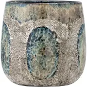 Bloomingville Cophia Bloempot, Blauw, Steengoed