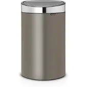 Brabantia Touch Bin 40 Liter Platinum / Matt Steel deksel
