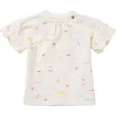 Noppies baby T-shirt New Delhi van biologisch katoen off white female | Maat: 62