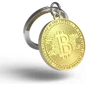 Metalmorphose sleutelhanger Cryptocoin pearl gold finish - Multi color / 1 x 3.5 x 4 cm / Metaal