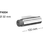 Smedbo Living Bevestigingsdeel - Eind Deel 100 Mm - Messing - Accessoires, Bad accessoires, Badgrepen - 7391447094060