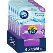 Ambi Pur 6x Toiletblok Navulling Lavendel & Rozemarijn 3 Stuks