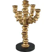 Ptmd collection PTMD Reflo Gold poly candleholder for multiple candles (Goud, 22x44.5x21cm)
