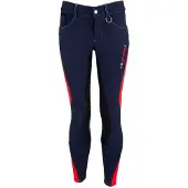Br Rijbroek Mika kinderen microfiber zitvlak met siliconen kniestukken 152 Navy