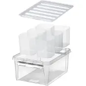 Smartstore - Classic 15 Opbergbox 14 liter met 6 Vakverdelers - Polypropyleen - Transparant