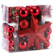 Deuba Kerstballen Rood 77-delig