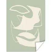 PosterMonkey Poster Vormen - Abstract - Groen - 120x160 cm XXL