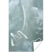 PosterMonkey Poster Groen - Wit - Verf - Schilderen - 60x90 cm