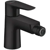 Hansgrohe talis e eengreeps bidetmengkraan met popup trekwaste, mat zwart