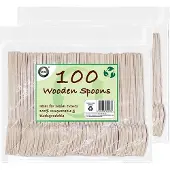 Did Wegwerp lepels - hout - 200x - eenmalig gebruik - biologisch afbreekbaar