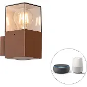 QAZQA Smart buiten wandlamp roestbruin IP44 incl. Wifi P45 - Denmark