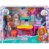 Enchantimals City Tails Carlin Cat Clinic Doll Goud Kinderen