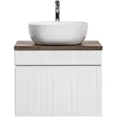 Comad Iconic White badkamermeubel 60cm met waskom en toppaneel