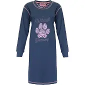 Irresistible Dames Nachthemd - 100% Katoen - Blauw - Maat XXL
