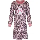 Irresistible Dames Nachthemd - 100% Katoen - Roze afwerking - Maat S