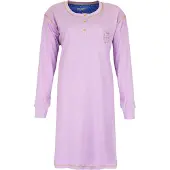 Irresistible Dames Nachthemd - Polo Sluiting - Paars - Maat XL