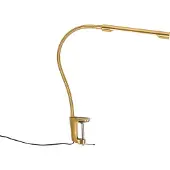 QAZQA Klem bureaulamp messing incl. LED met touch dimmer - Lionard