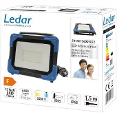 Ledino LED schijnwerper Ledar 6.500 K 120° zwart 75 W, zwart, Aluminium