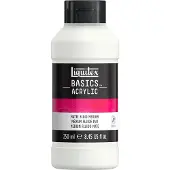 LIQUITEX 1041005 Basics Vloeibaar Mat Medium 250 ml – Acryl medium mat | Verdunnen & collagelijm