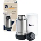 Tommee tippee Closer to Nature - draagbare flessen en voedselverwarmer - ideaal voor op reis - thermisch geïsoleerd - roestvrij staal met lekvrij deksel