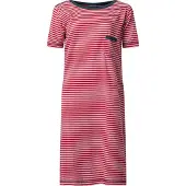 Lunatex - dames nachthemd korte mouw 224150 met boothals - rood - maat XL