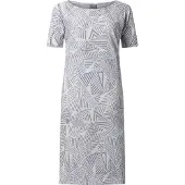 Lunatex - dames nachthemd 224149 met boothals - grijs - maat L