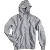 Rokker Logo, rits hoodie unisex ,lichtgrijs ,XXS